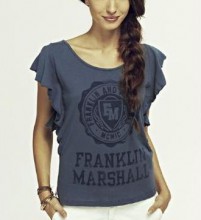 Футболка женская Franklin Marshall "Franklin Marshall FM Artist Studio" серый