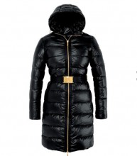 Куртка женская Монклер (Moncler) черная длинная-2